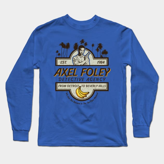 Axel Foley Detective Agency Long Sleeve T-Shirt by Alema Art